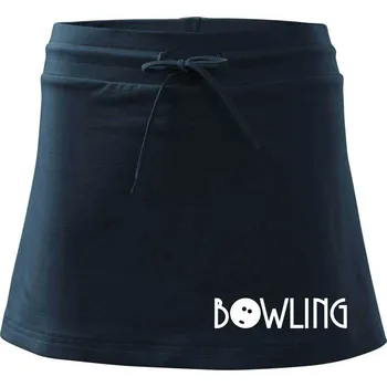 Dámská sukně Bowling nápis - Sportovní sukně - two in one - M ( Námořní modrá (velmi tmavá - téměř černá) )