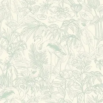 Tapeta Vliesová tapeta Green&Co plameňák béž 0,53x10,05 m