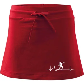 Dámská sukně EKG vrh koulí - Sportovní sukně - two in one - M ( Červená )