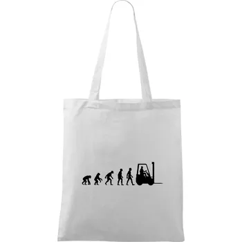 Evoluce ještěrka - Taška bavlněná - 42 x 38 cm ( Bílá )