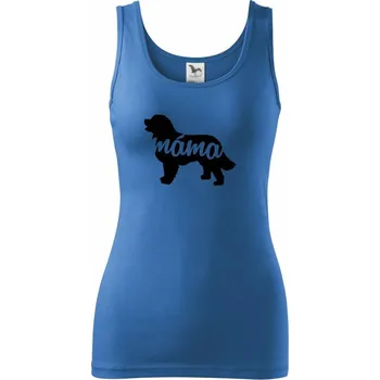 Dámské tričko Bernský salašnický pes máma obrys - Dámské tílko - XL ( Azurově modrá )