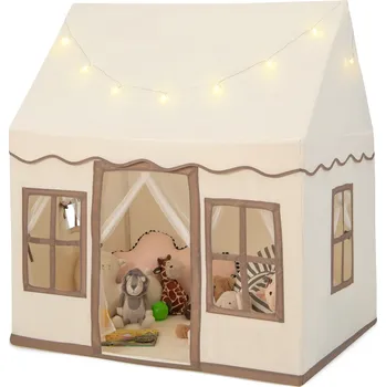 Dětský stan Costway 17425069 dětský hrací stan hnědý