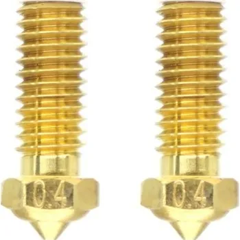 Příslušenství k 3D tiskárně QIDI - Q1-Pro/X-Max 3/X-Plus 3/X-Smart 3 Brass Nozzle (2pcs) 0.4 mm