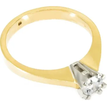 Prsten sZlato.cz 3964 Zlatý zásnubní prsten ze žlutého a bílého zlata Velikost: 57, Váha: 4.32 g