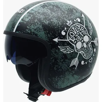 Helma na motorku Otevřená přilba NZI Rolling 4 GRAPHICS LOVE TO DEATH Velikost: XXL