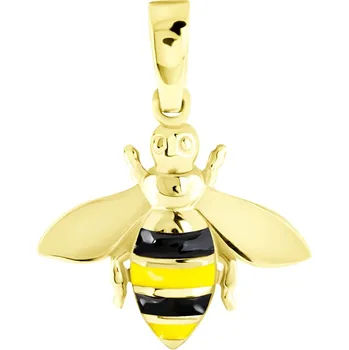 Přívěsek GEMMAX Zlatý přívěsek Včelka – zlatý šperk ryzosti 585/1000 v Dárkovém balení s Certifikátem GUPYN-01707