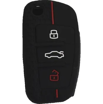 Zabzepeční vozidel Carvin Obal na klíč silikon Audi - červená