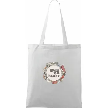 Den na houby - Taška bavlněná - 42 x 38 cm ( Bílá )