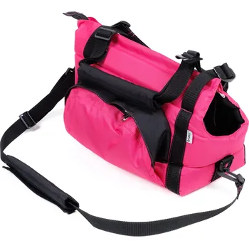 Taška pro psa a kočku Iridog Taška na psa CARRIE no.1 růžová s černou v19 x š16 x d30 cm
