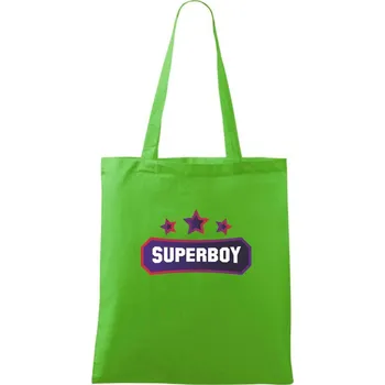 Nákupní taška Superboy - nápis barevný - Taška bavlněná - 42 x 38 cm ( Apple Green )