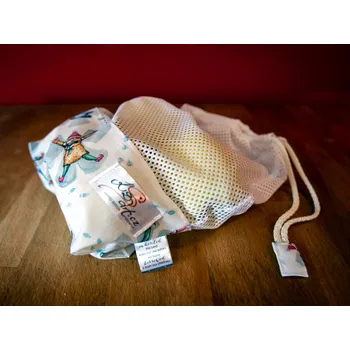 Nákupní taška KSDart.cz Sáček na potraviny - Skřítkové Zimní Barva síťky: Bílá