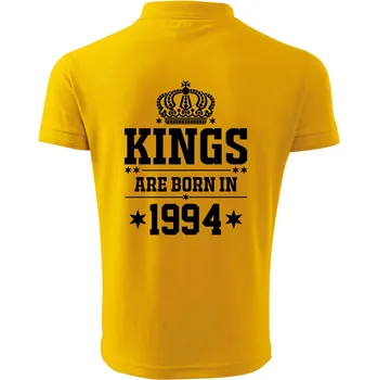 Pánská košile Kings are born in 1994 - Polokošile pánská Pique Polo 203 - 3XL ( Žlutá )