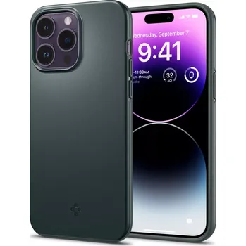 Pouzdro na mobilní telefon Pouzdro Spigen Thin Fit Apple iPhone 14 Pro Max - Tmavě zelené