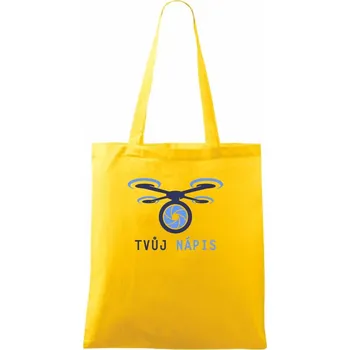 Dron Tvůj nápis - Taška bavlněná - 42 x 38 cm ( Žlutá )
