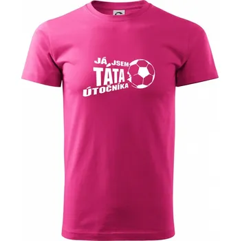 Pánská móda Já jsem táta - máma utočník - fotbal - Klasické pánské triko vyšší gramáže - M ( Purpurová )