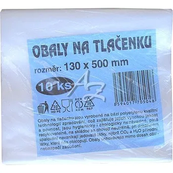 Samolepící etiketa tlačenk.střeva 13x55cm/10ks 50µ,etiketa