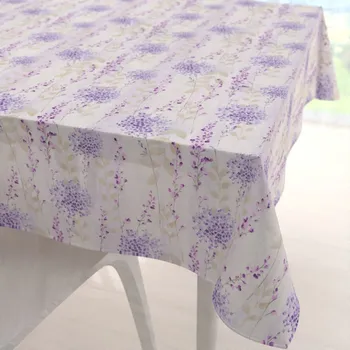 ubrus Dekorační čtvercový ubrus PML-069 Fialové květy na bílém 40x40 cm