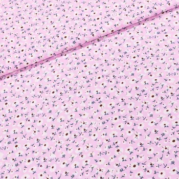 Šatovka viskózová 3136 H, krémové kytičky na růžové, š.145cm (látka v metráži)