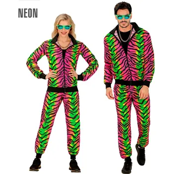 Karnevalový kostým Unisex neonová disco rave šusťákovka z 80. a 90. let - XL