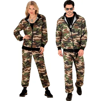 Unisex camouflage disco šusťákovka z 80. a 90. let - M