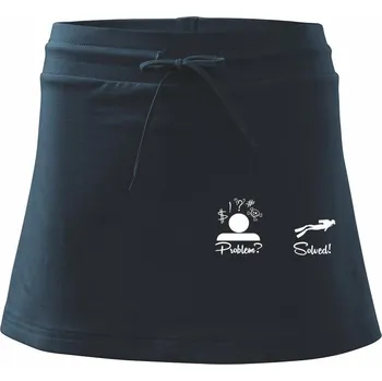 Dámská sukně Problem solved - potápění - Sportovní sukně - two in one - M ( Námořní modrá (velmi tmavá - téměř černá) )