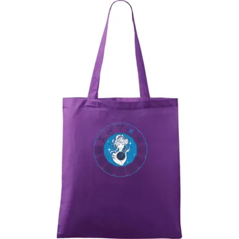 Souhvězdí ryby barevné - Taška bavlněná - 42 x 38 cm ( Fialová )