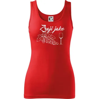 Dámské tričko Zraji jako víno - Dámské tílko - XL ( Červená )