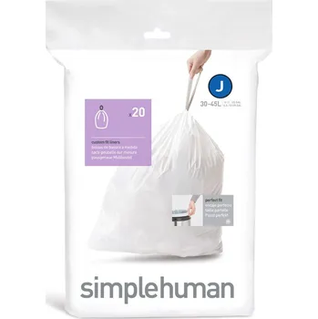 Pytle na odpadky simplehuman Zatahovací sáčky na odpadky CW0169 bílé J 30-45 l 20 ks