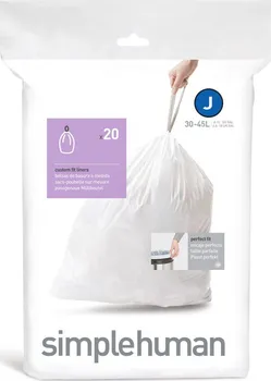 Pytle na odpadky simplehuman Zatahovací sáčky na odpadky CW0169 bílé J 30-45 l 20 ks