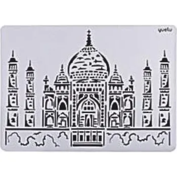 Plast. šablona, SVĚTOVÉ STAVBY 2, 21x29cm, 1ks