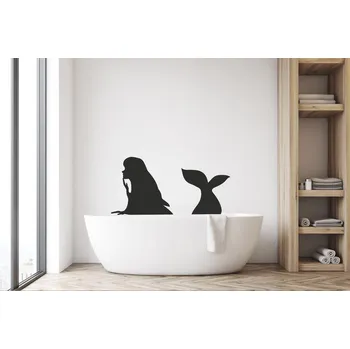 Samolepící dekorace Lepy.cz Samolepka na zeď Mořská panna Velikost (šířka x výška): 50x25cm, Barevná varianta: Karafiátová růžová