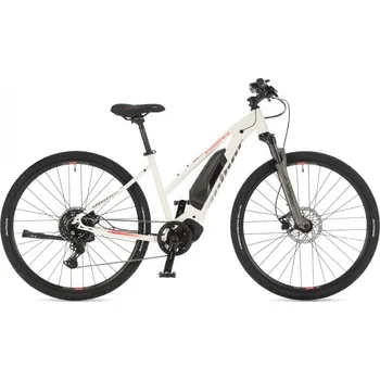 Elektrokolo AUTHOR Essence 2025-26 (bílá/stříbrná/červená), Velikost 19