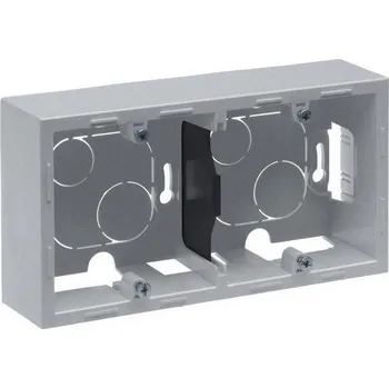 vypínač SUNO HLINÍK KRABICE PRO POVRCHOVOU MONTÁŽ DVOJNÁSOBNÁ LEGRAND 721395