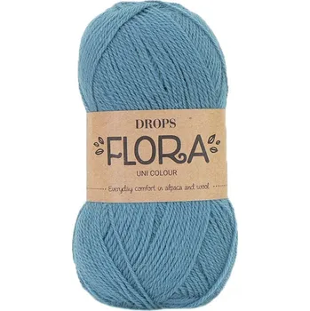 Příze Příze DROPS Flora uni colour 13 - džínově modrá