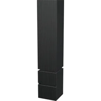 Koupelnový nábytek Koupelnová skříňka vysoká Intedoor STORM 3D černá matná 35 x 171,8 x 35 cm STORM 3D SV 35 1D2Z L A9276
