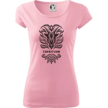 Dámské tričko Capricorn - vintage - Dámské triko Pure - S ( Růžová )
