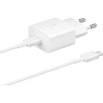 Cestovní rychlonabíječka Samsung EP-T1510XWE 15W + kabel USB-C bílá