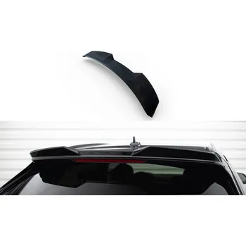 Tuning Maxton Design horní prodloužení spoileru 3d pro Audi Q8 Mk 1 FL, černý lesklý plast ABS, S-Line