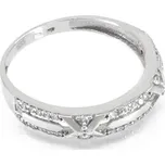 sZlato.cz 3390 Zlatý dámský prsten z bílého zlata s bílými zirkony Velikost obvod (mm): 54, Váha: 1.6 g