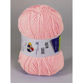 Příze Pletací příze Vlnap LADA LUXUS 52070 světle růžová, klasická, 100g/230m