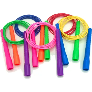 Švihadlo Kabelové švihadlo s dlouhou rukojetí barevné, Barva: žlutý kabel (4mm), modré rukojeti