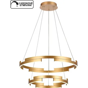 Světla a lustry REDO GROUP Zlatý designový lustr Redo 01-3178 CASTLE/ průměr 60 cm/ LED 60W