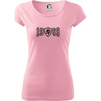 Dámské tričko Narozeninový motiv - znak - 1969 - Dámské triko Pure - S ( Růžová )