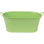 Dekorační Květináč plechový zelený k1865-15