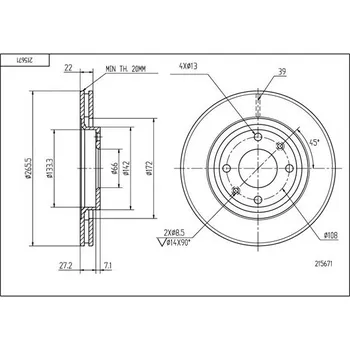 Brzdový kotouč Brzdový kotouč HART 215 671