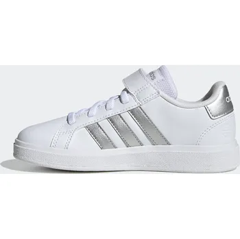 Dětská běžecká obuv ADIDAS Dětské boty na suchý zip Adidas Grand Court perleťově bílé 29