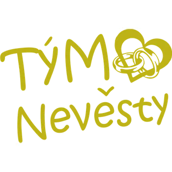 ON-DESIGN Potisk TÝM NEVĚSTY Barva: zlatá, Velikost motivu: A5