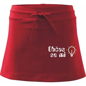 Dámská sukně Občas se mi rozsvítí - Sportovní sukně - two in one - S ( Červená )