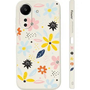 Pouzdro na mobilní telefon Kryt Design Xiaomi Redmi 13C Barevné kvítky (obal neboli pouzdro na Xiaomi Redmi 13C)