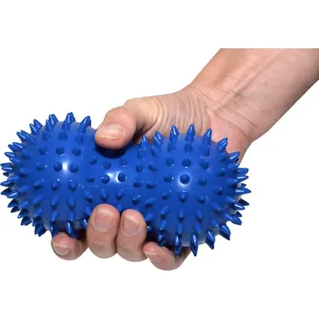 Masážní příslušenství Physio Roll do ruky - ořech, 14 x 7 cm Modrá